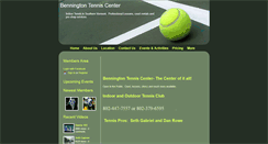 Desktop Screenshot of benningtontenniscenter.com