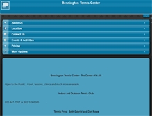 Tablet Screenshot of benningtontenniscenter.com